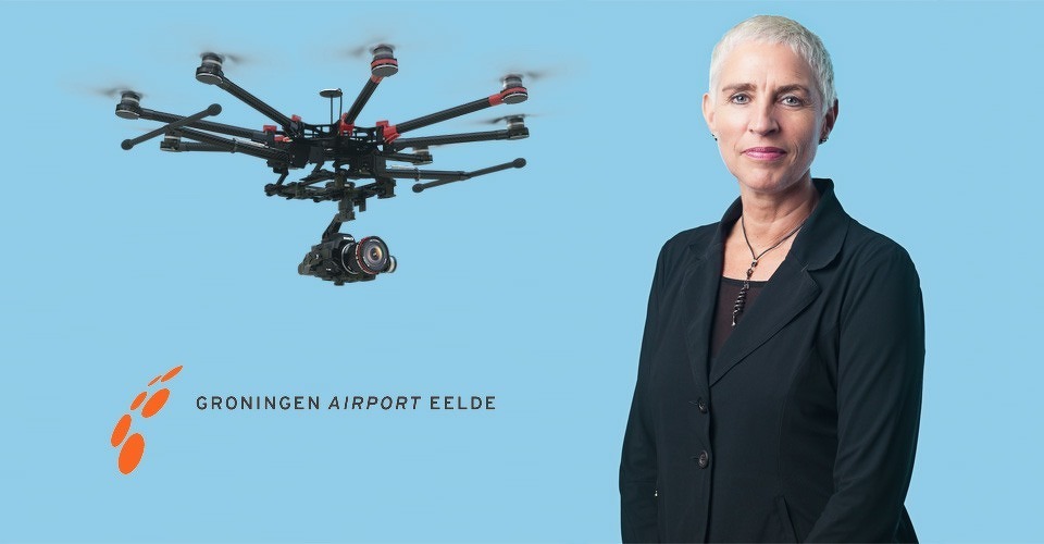 staatssecretaris infrastructuur en mileu wilma mansveld drone testlocatie groningen airport eelde 2015